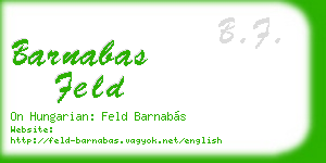barnabas feld business card